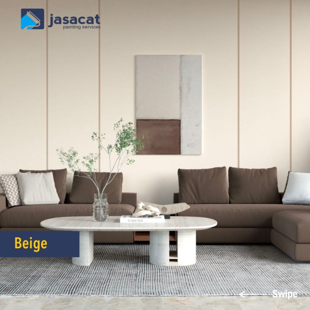 Warna Dinding untuk Furniture Cokelat