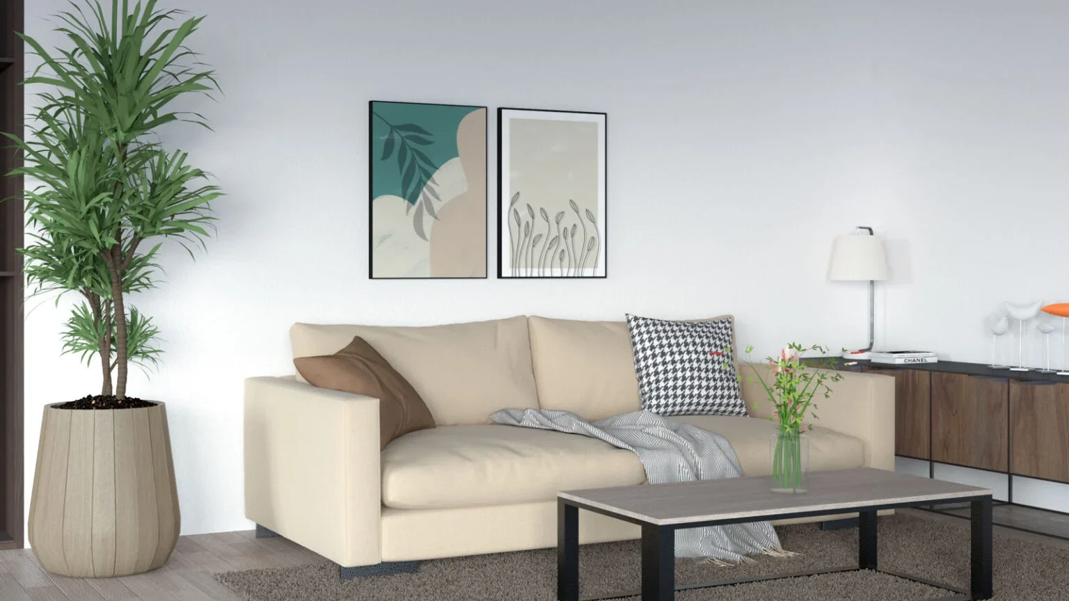Warna Dinding Sofa Cream