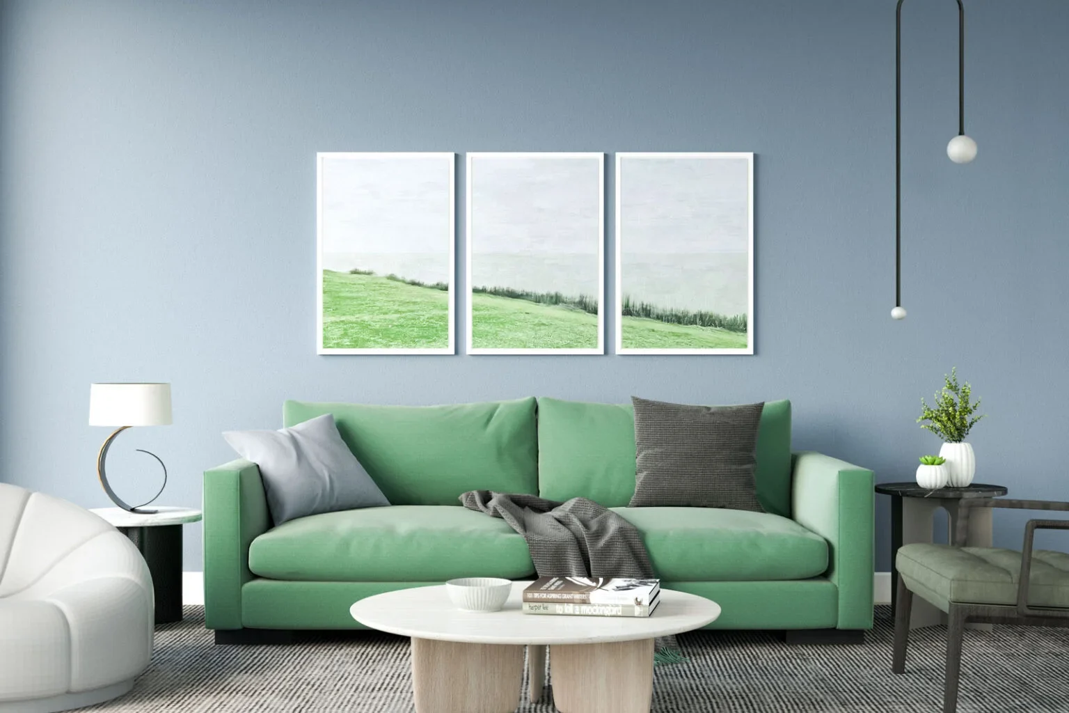 Palet Warna Analog untuk Ruang Tamu Tampak Bergaya