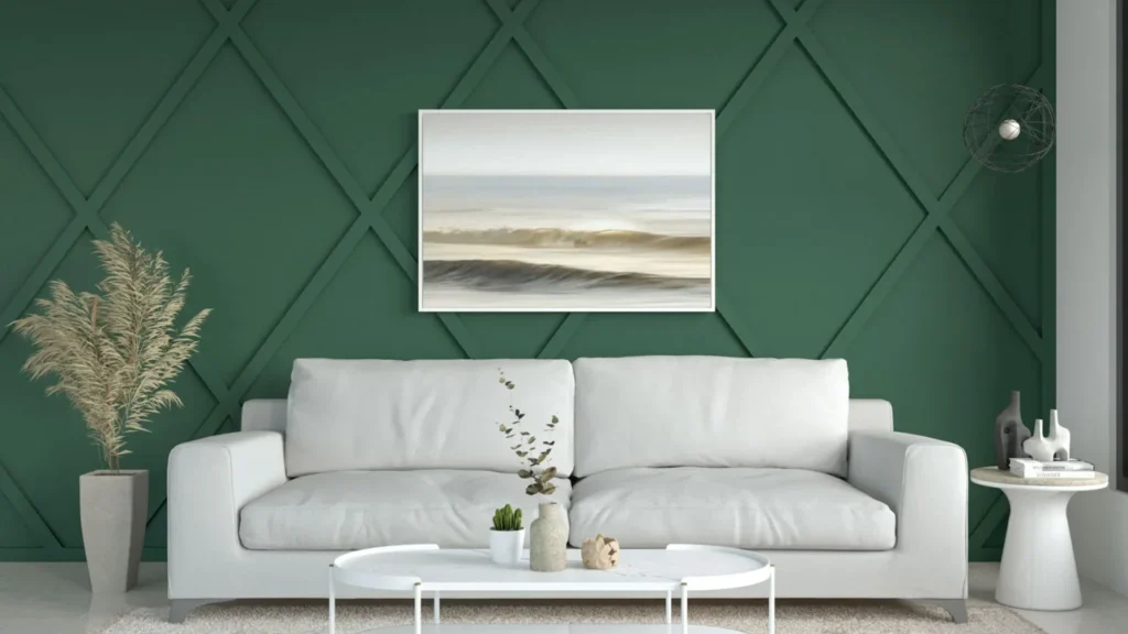 Ruang Tengah Warna Hijau