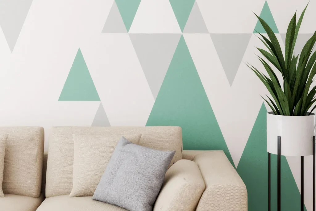 pengecatan dinding geometris