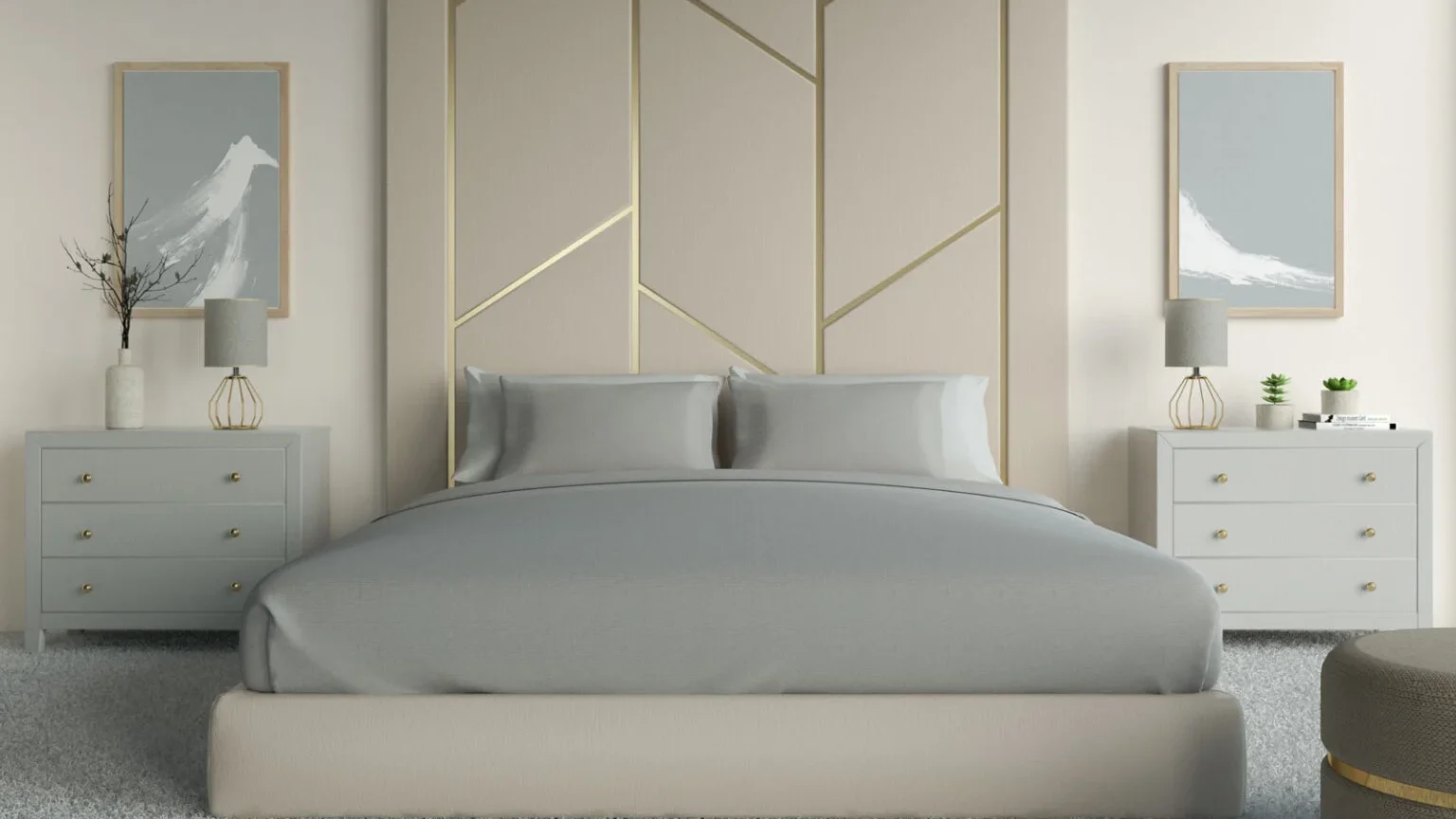 Kamar Tidur Kombinasi Warna