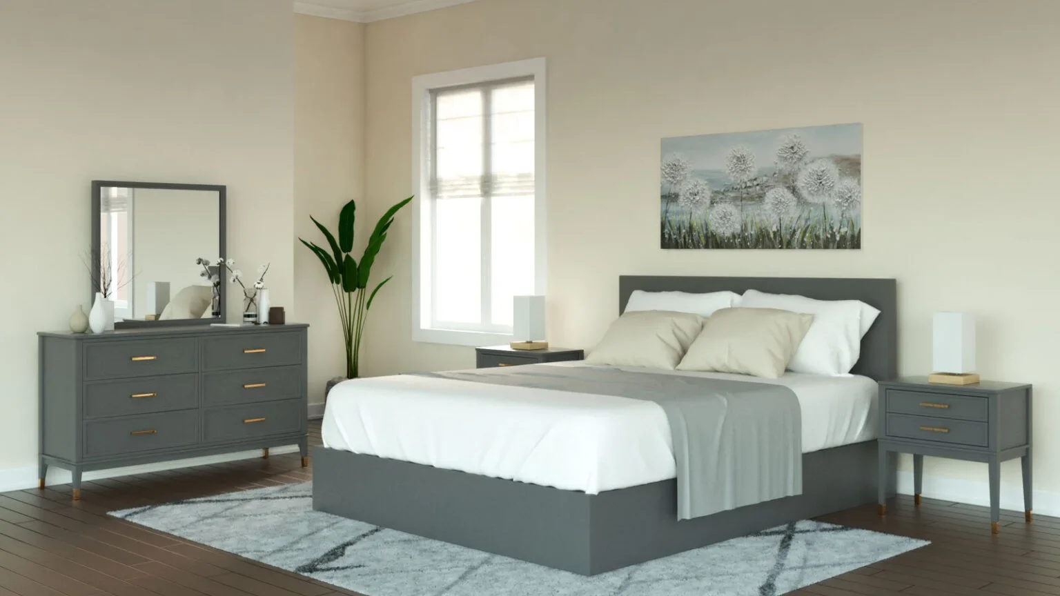 Kamar Tidur Kombinasi Warna