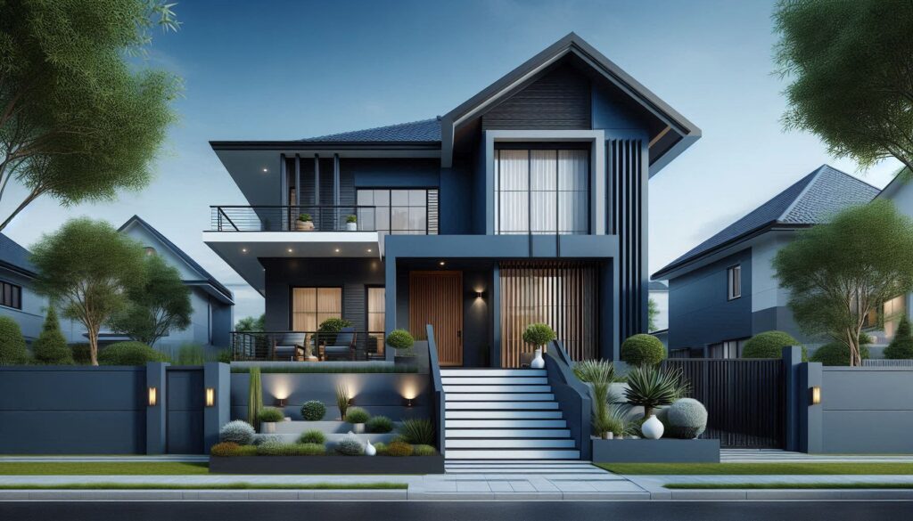 warna cat depan rumah yang elegan