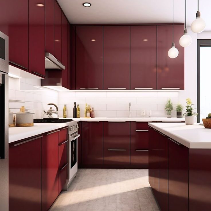 Konsep Interior Furniture Maroon