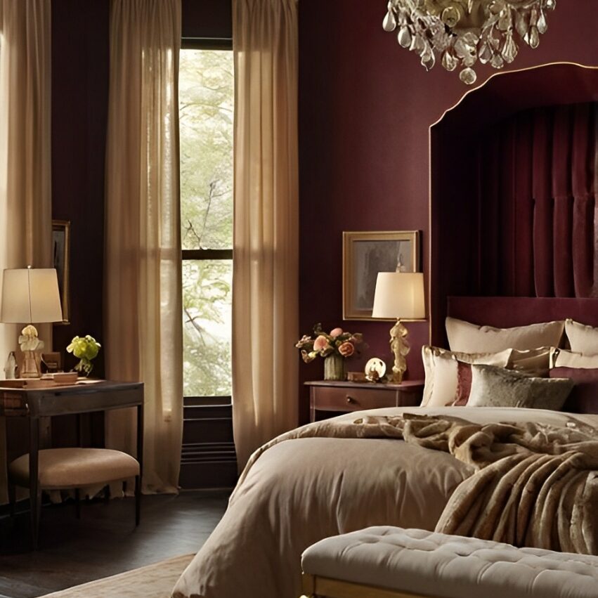 Konsep Interior Furniture Maroon