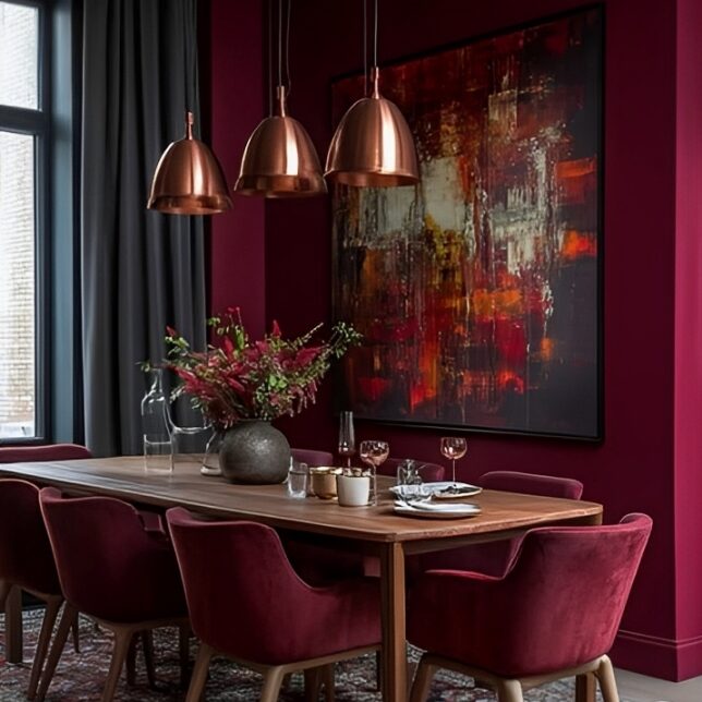 Konsep Interior Furniture Maroon