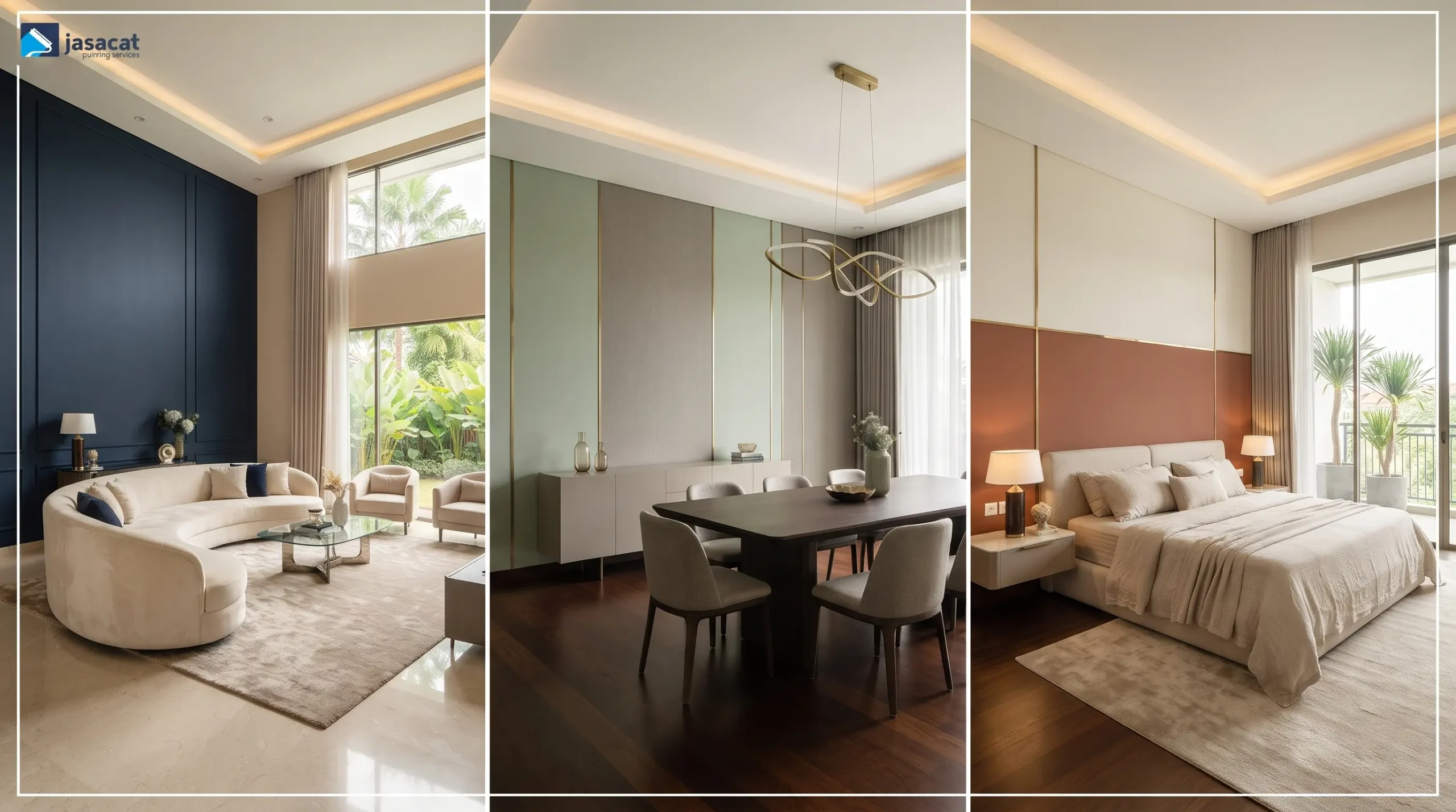 Inspirasi Pengecatan Dinding Dua Warna yang Harmonis