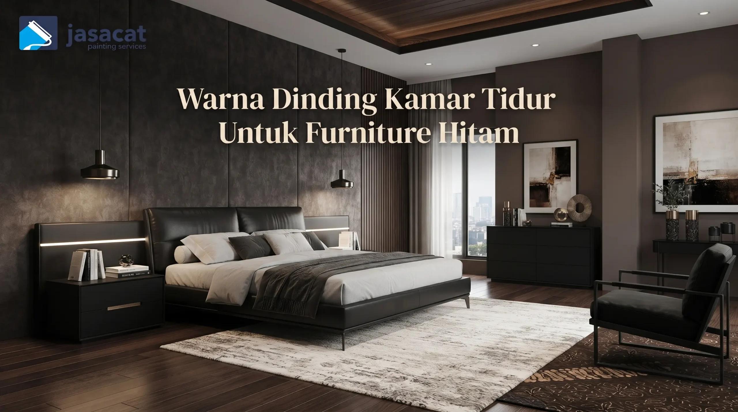 Warna Dinding Kamar Tidur Untuk Furniture Hitam