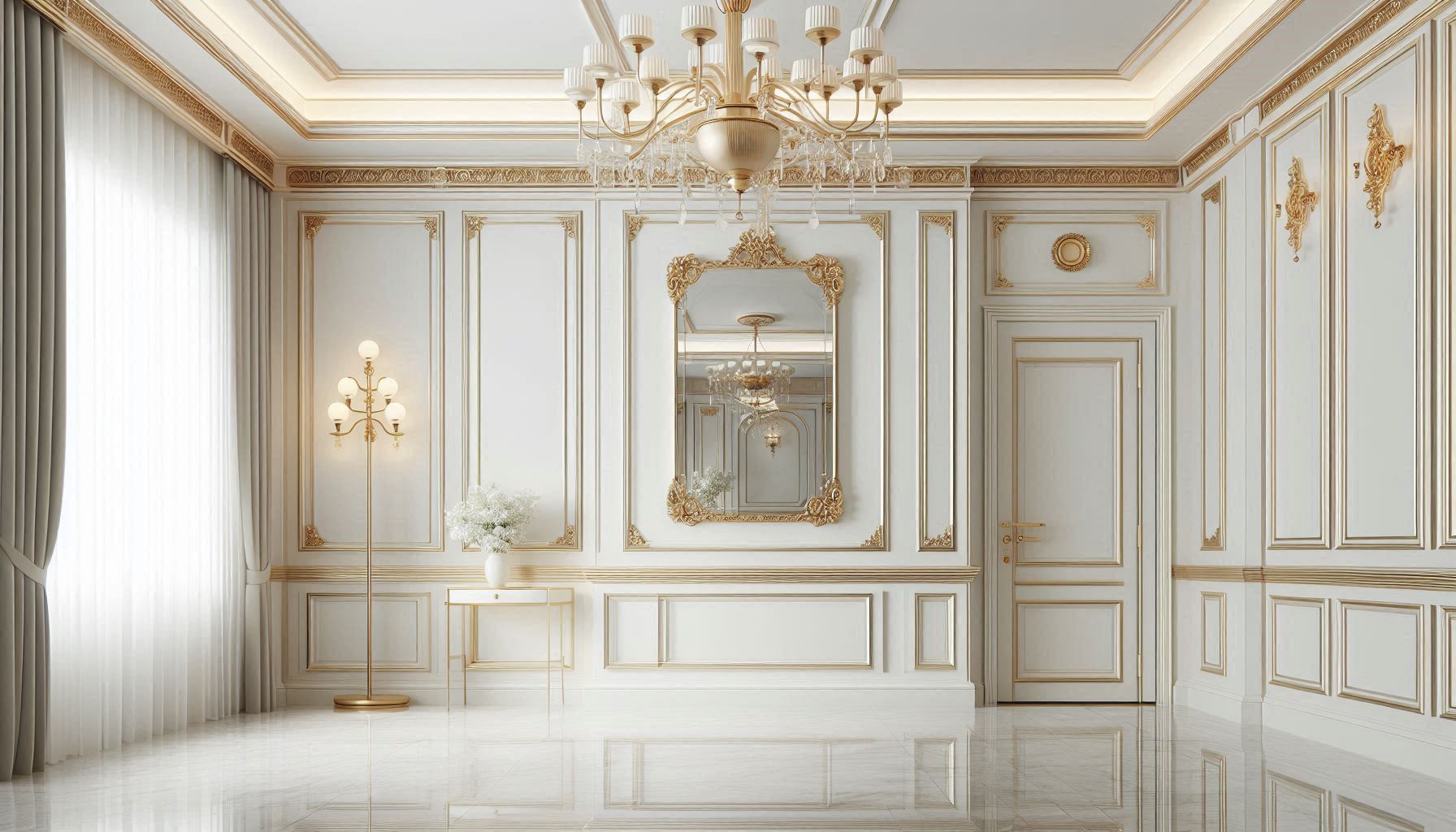 Pengecatan Detail Moulding dan Ornamen Rumah Klasik