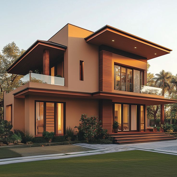 Cat Rumah Bintaro Jaya dengan Nuansa Earth Tone Hangat