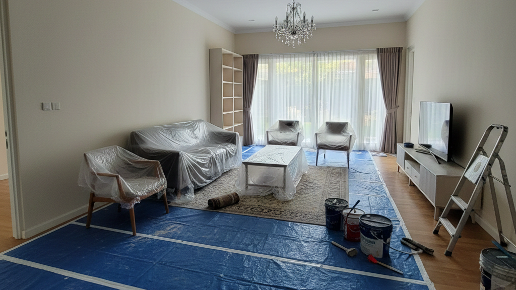 Jasa cat interior Alam Sutera