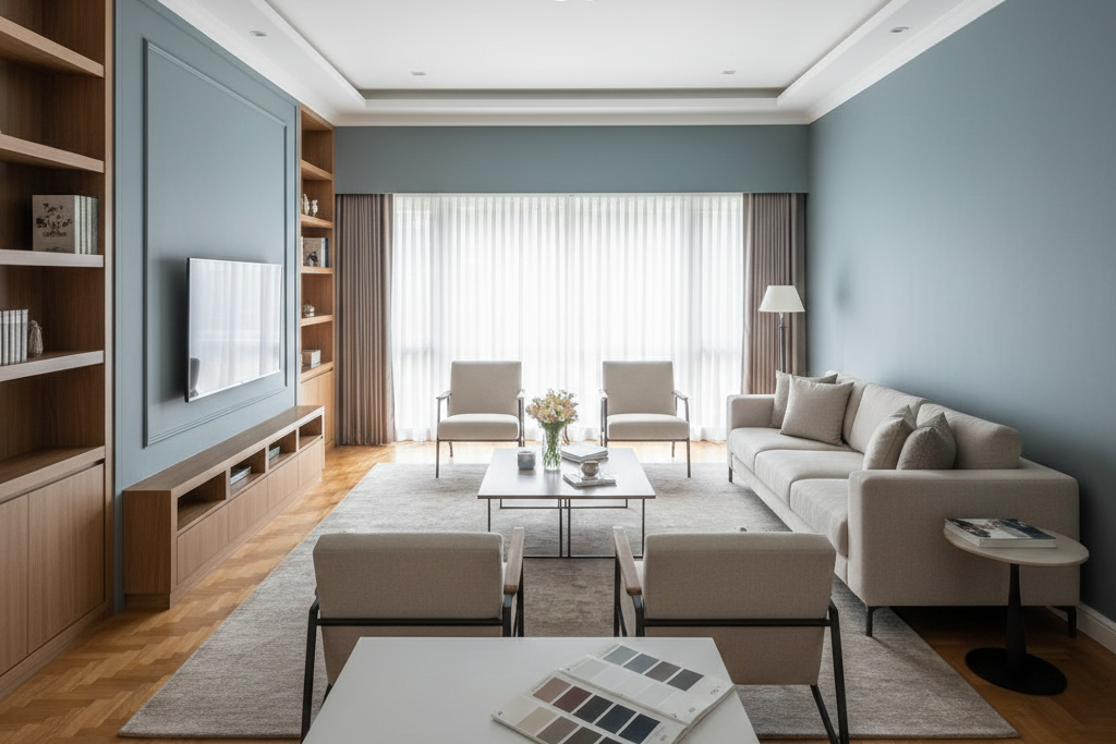 Pengecatan dinding Alam Sutera