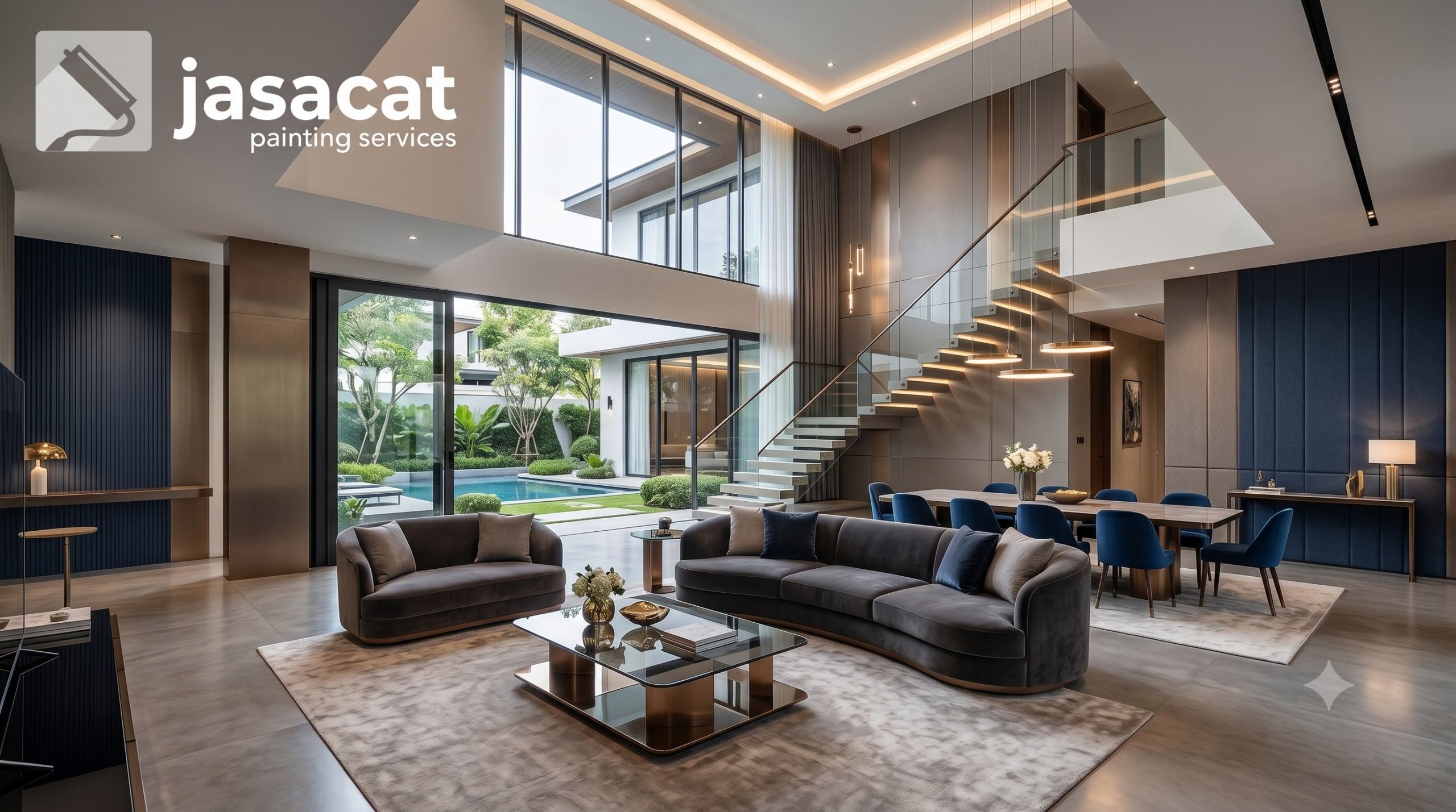Cat Interior Modern Pamulang dengan Palet Premium