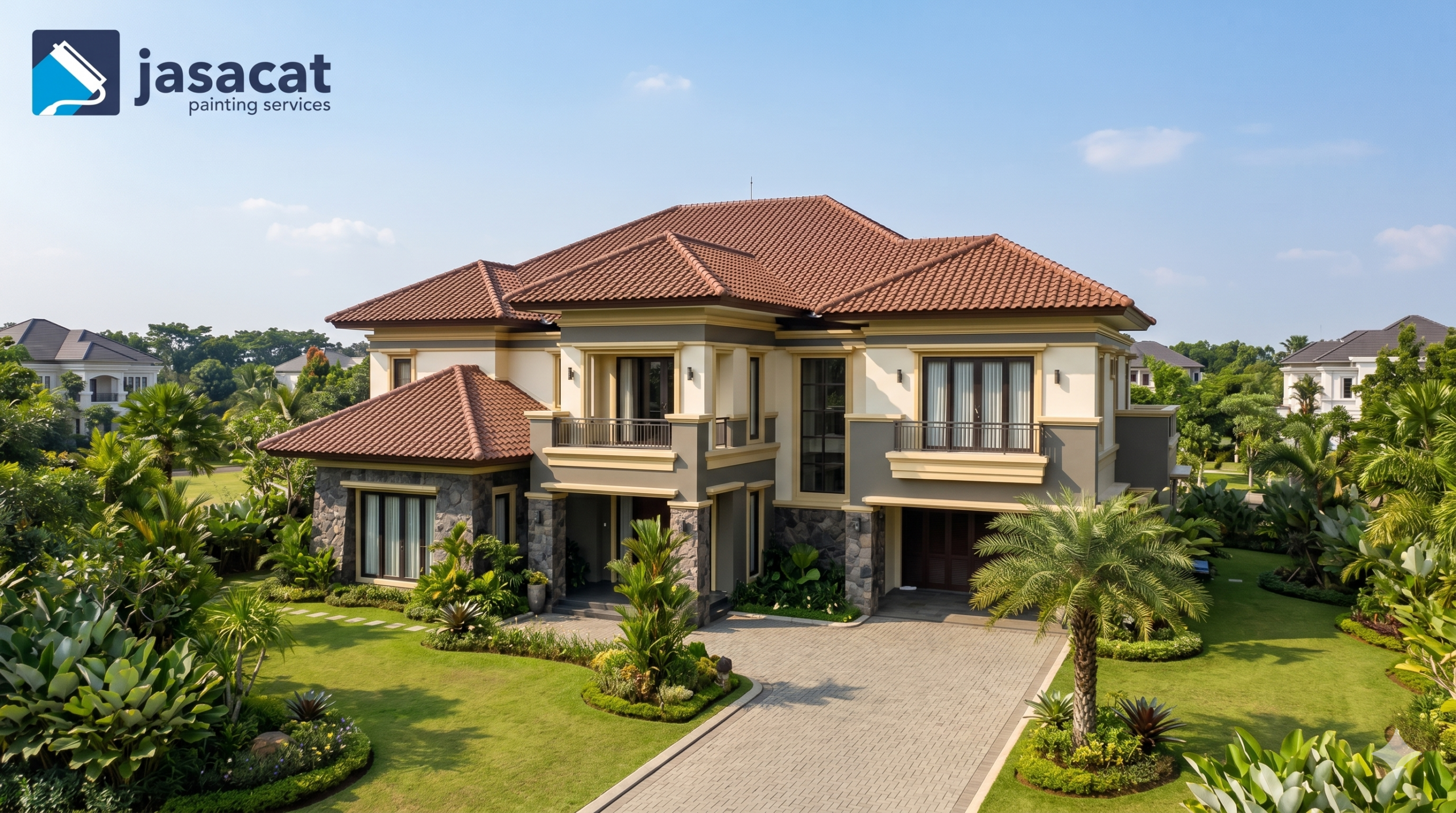 Pengecatan rumah Kota Wisata dengan nuansa eksklusif