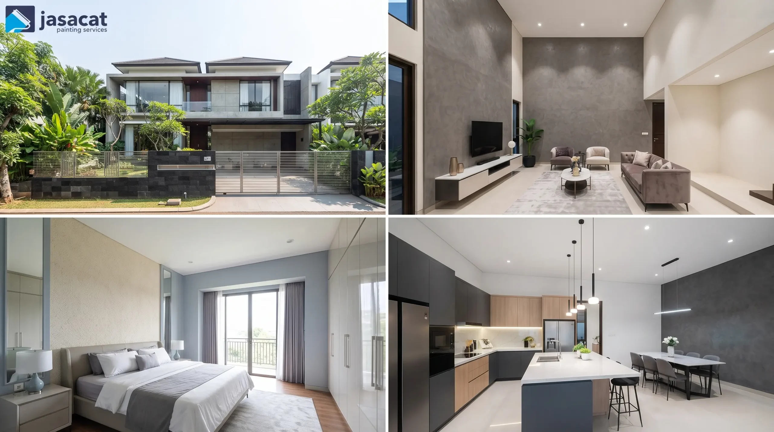Jasa Pengecatan Rumah Modern Elegan dengan Finishing Rapi