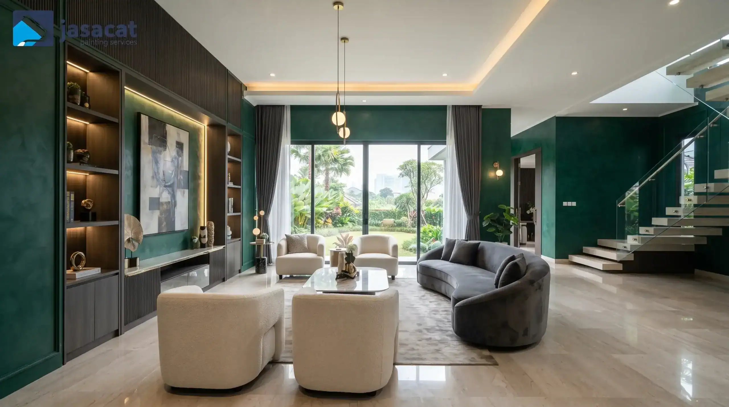 Cat Interior Luxury Permata Hijau untuk Hunian Modern