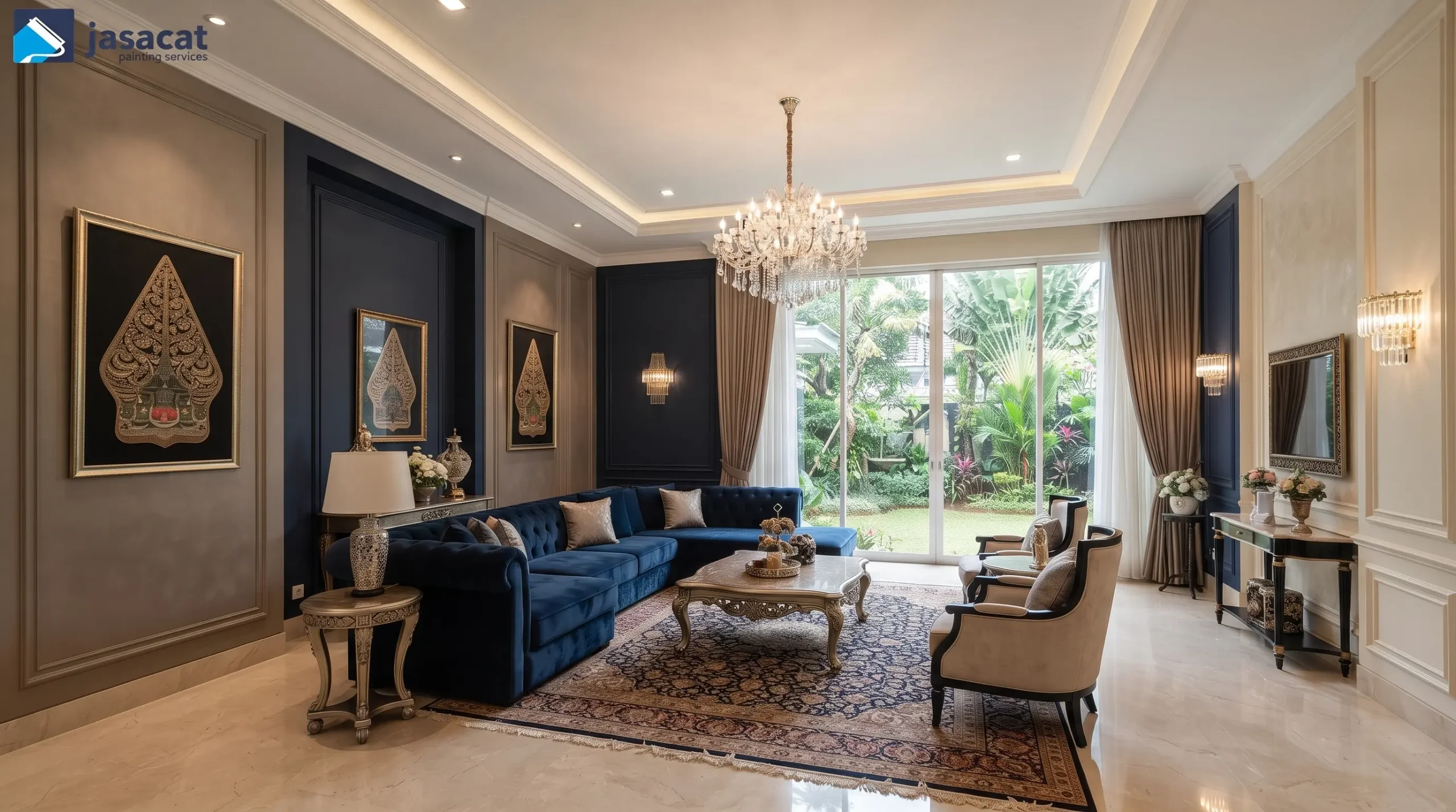Nuansa Mewah dalam Cat Interior Rumah Elit Gatot Subroto
