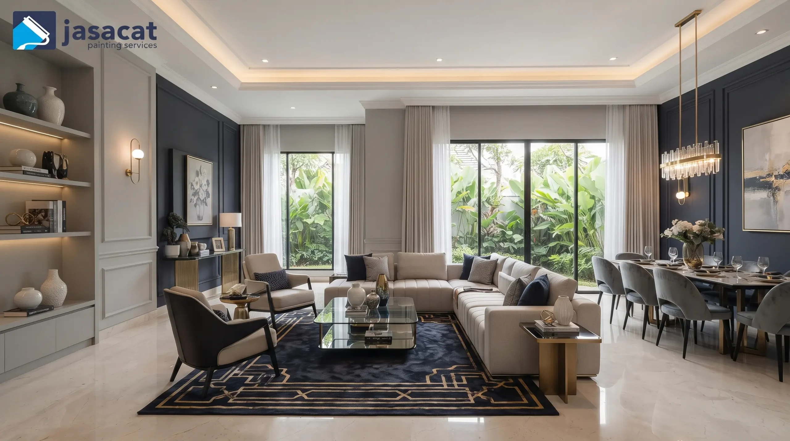 Pengecatan Interior Elite Pinang dengan Warna Elegan