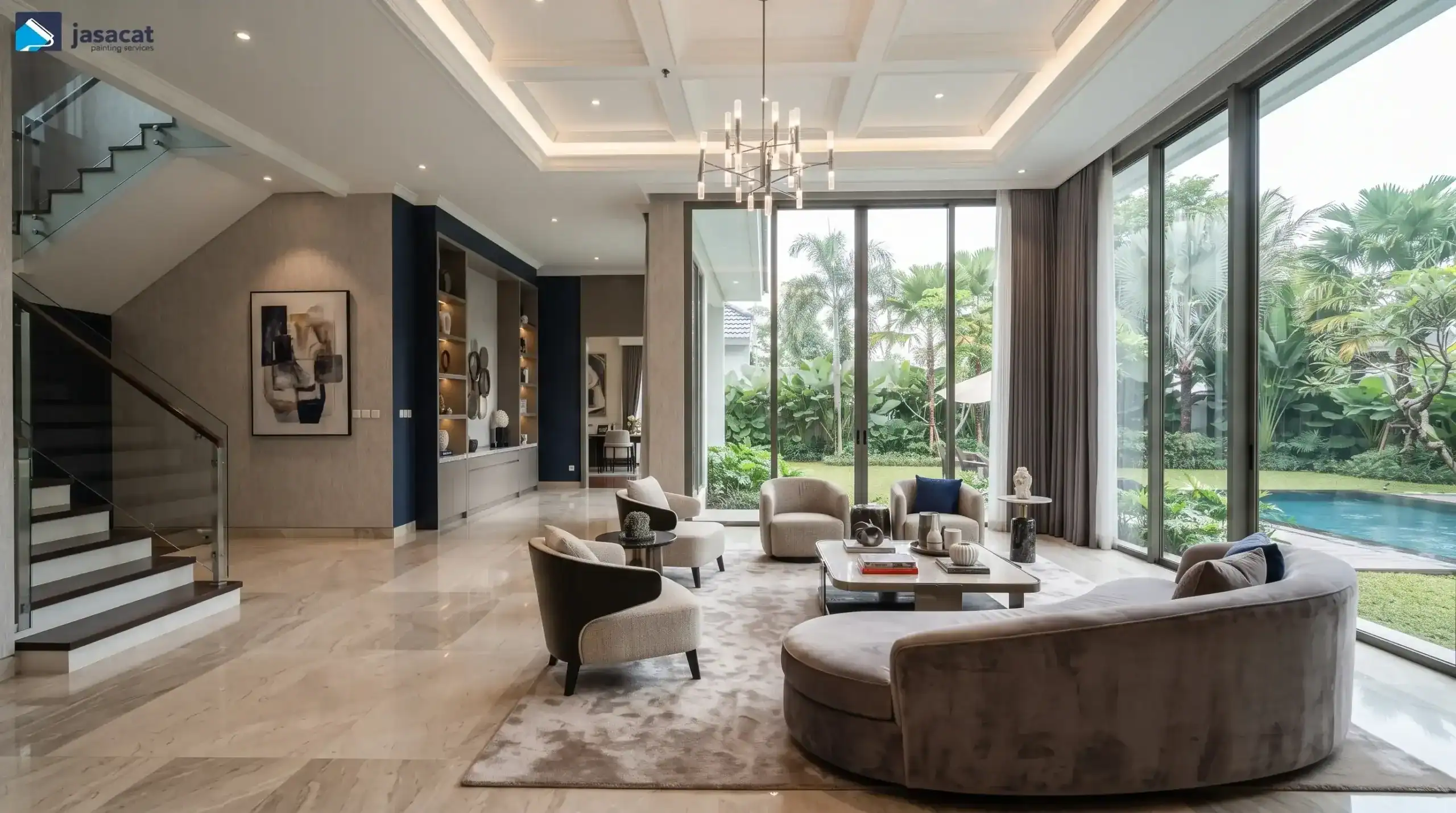 Interior Rumah Mewah Serpong dengan Warna Elegan & Terkurasi