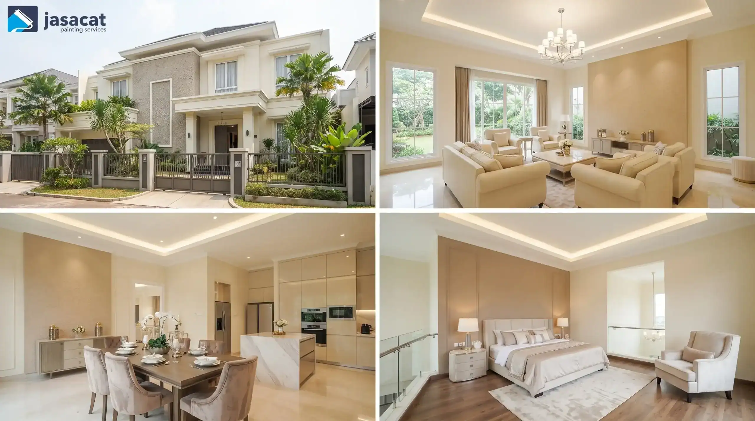 Campuran Warna Cat Cream Elegan untuk Rumah Mewah