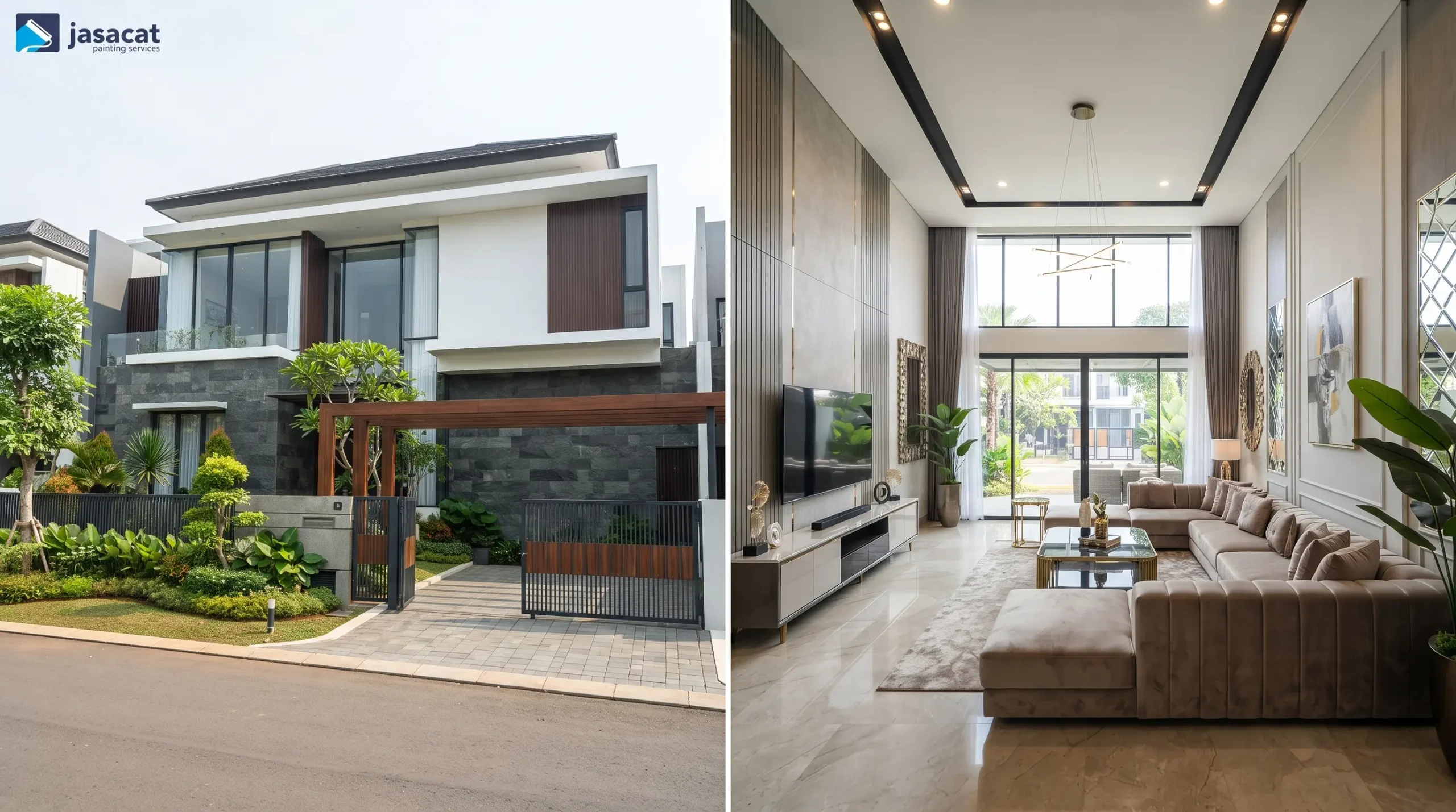 Cat Rumah Kontemporer BSD City dengan Nuansa High-End