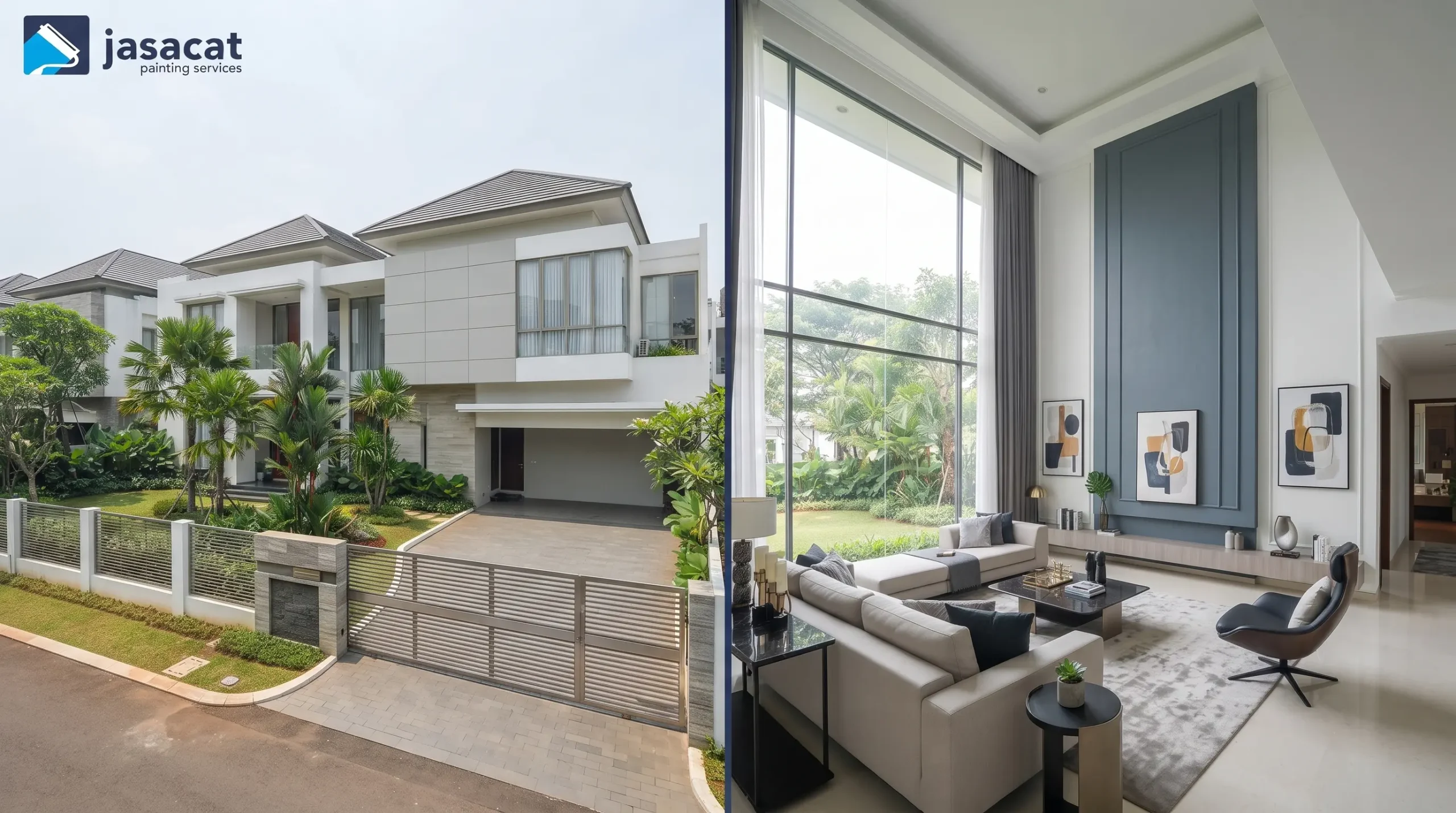Jasa Cat Rumah Alam Sutera Elite Bergaya Modern