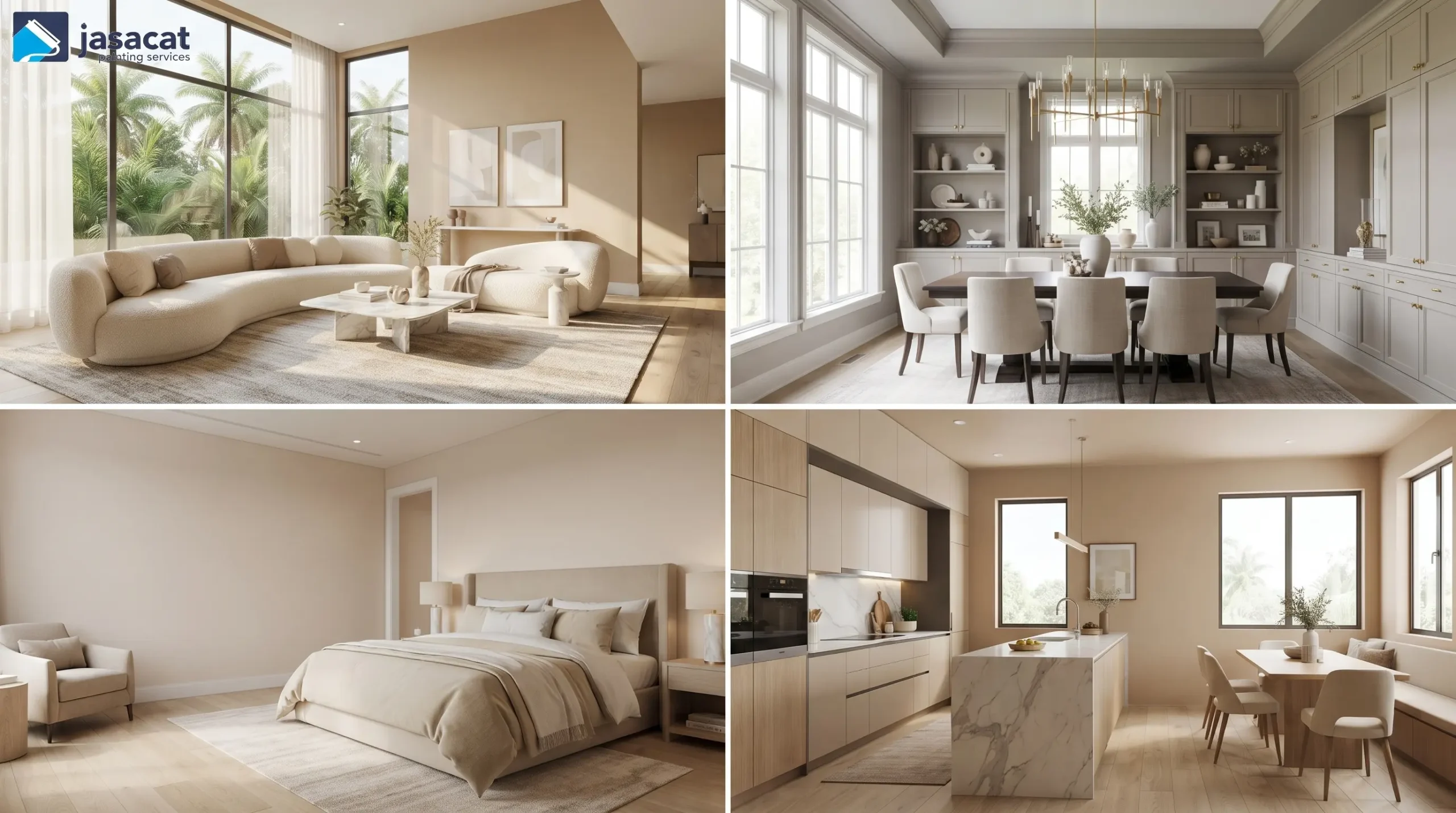 Campuran Warna Cat Beige Modern untuk Interior