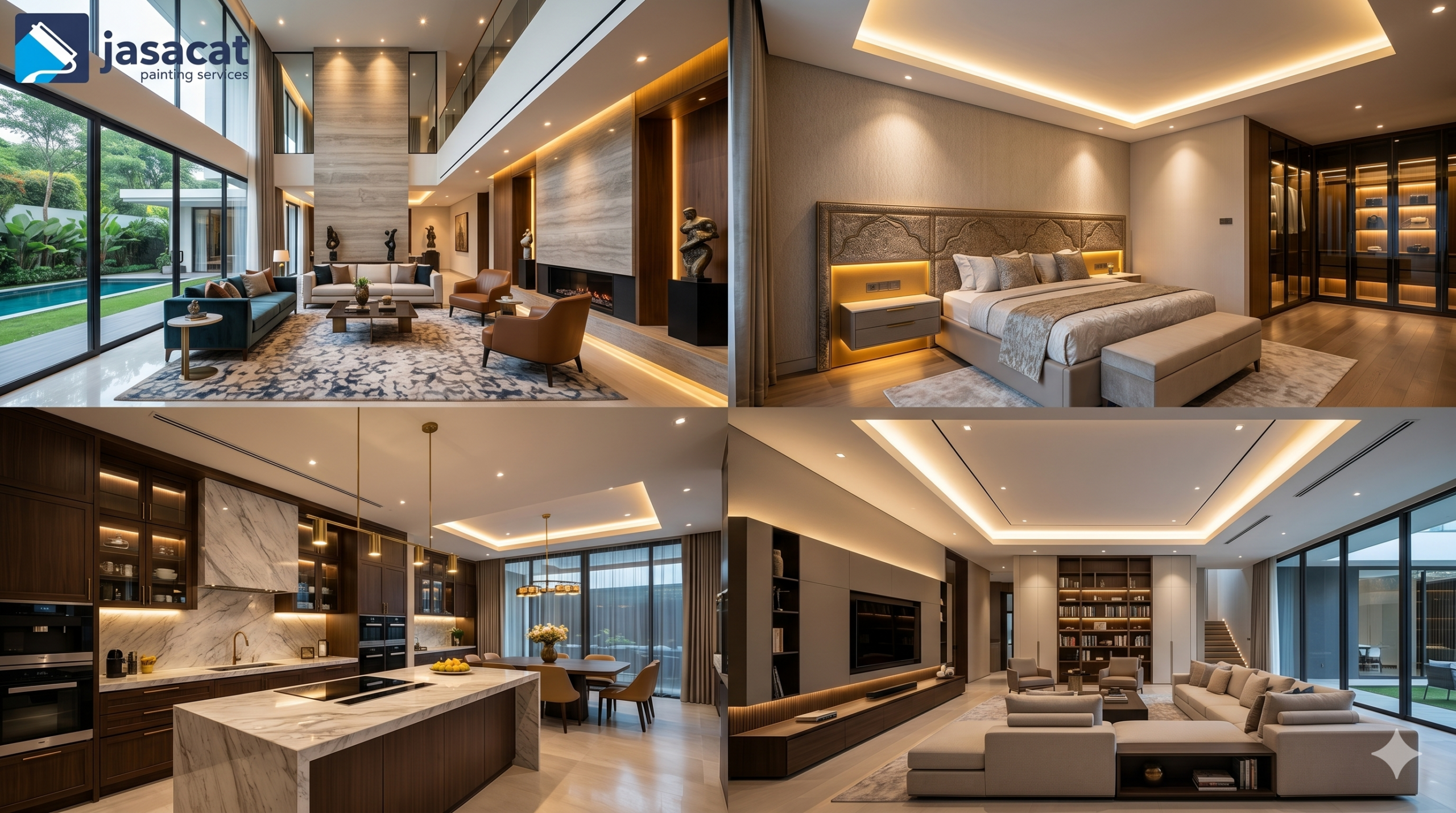 Cat Interior Elite Menteng dengan Desain Modern