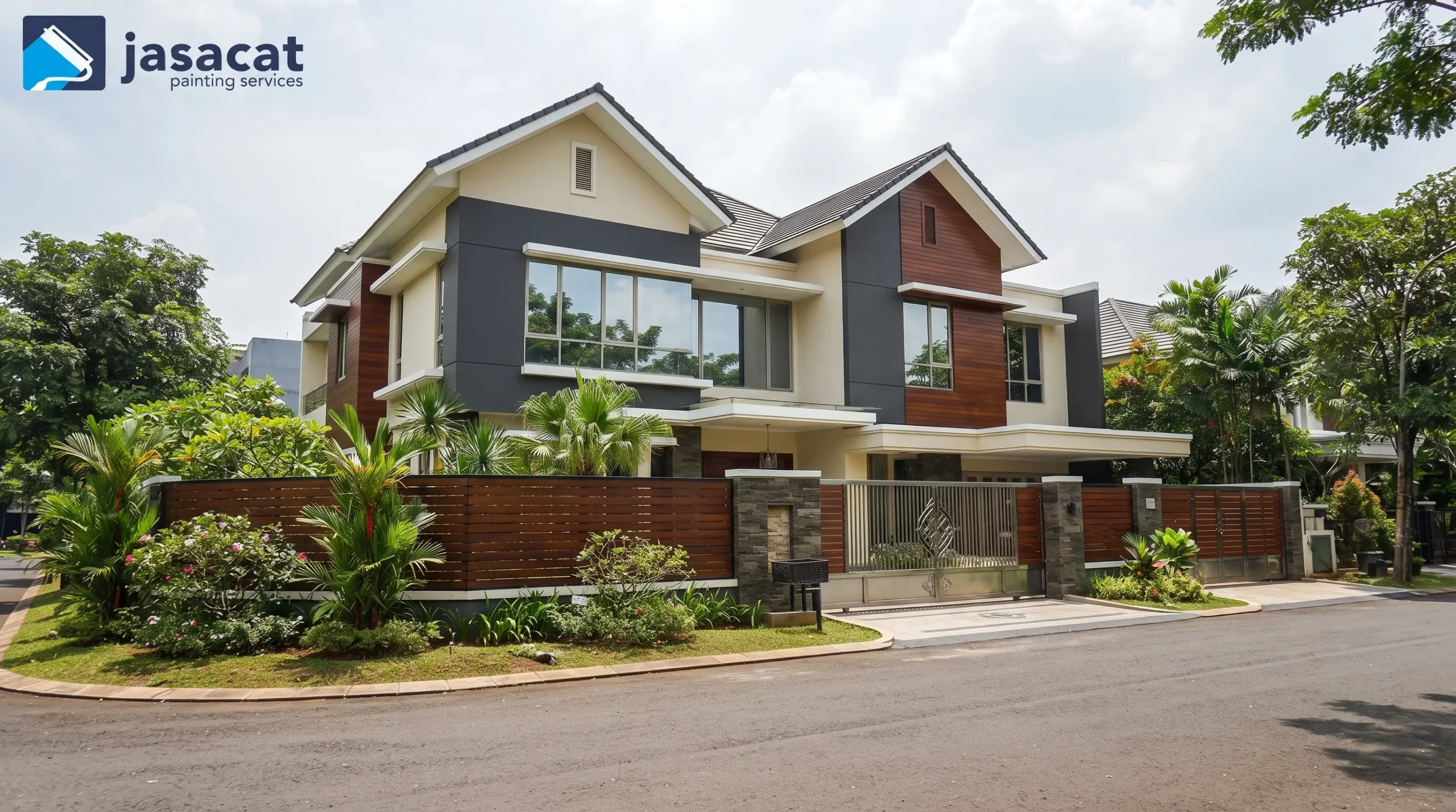 Pengecatan Eksterior Jatisampurna dengan Warna Premium