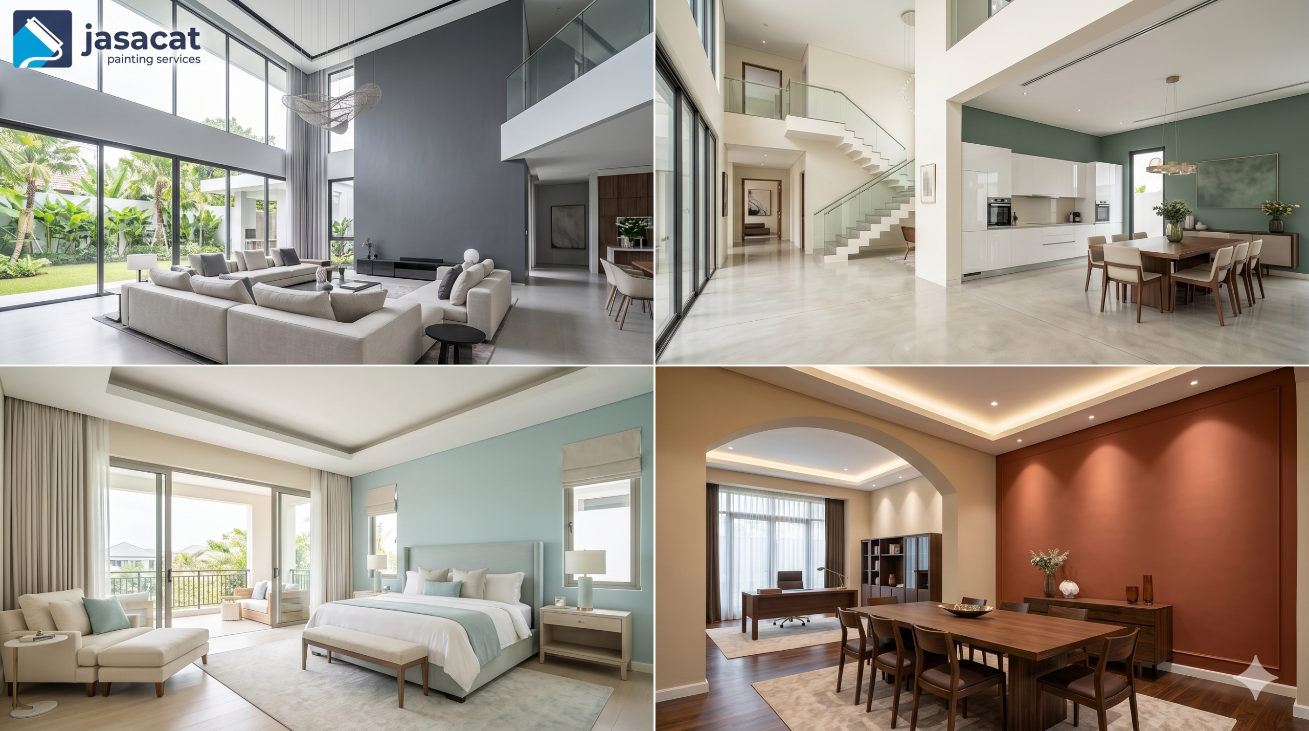 Kombinasi Warna Cat Rumah Clean Aesthetic Modern