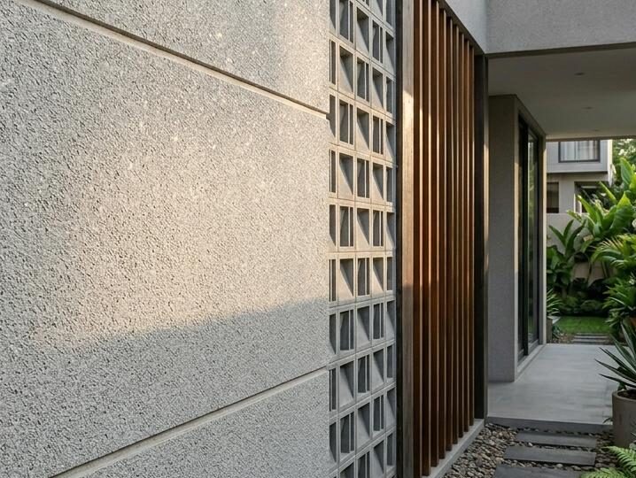 Tren Dinding Tekstur Silica Stone untuk Koridor Rumah Premium