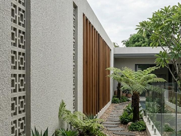 dinding tekstur silica stone