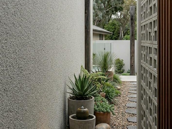 dinding tekstur silica stone