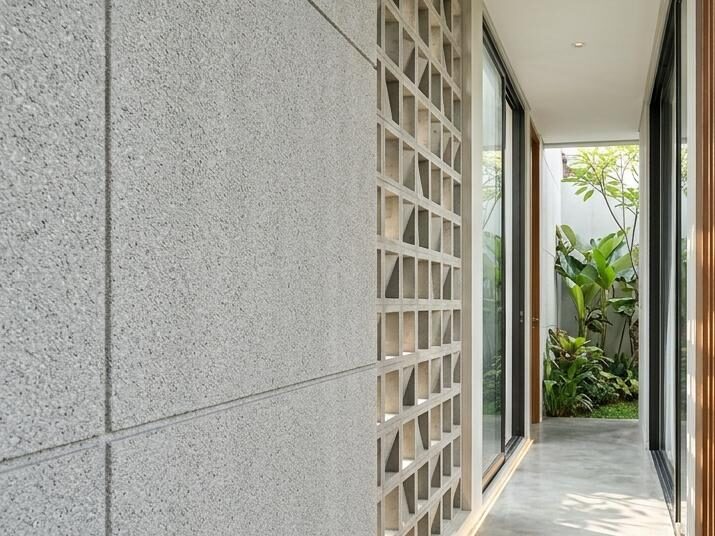 dinding tekstur silica stone