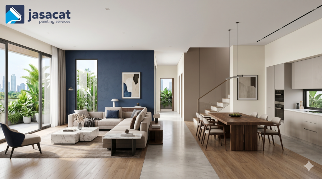 Warna cat interior rumah mewah