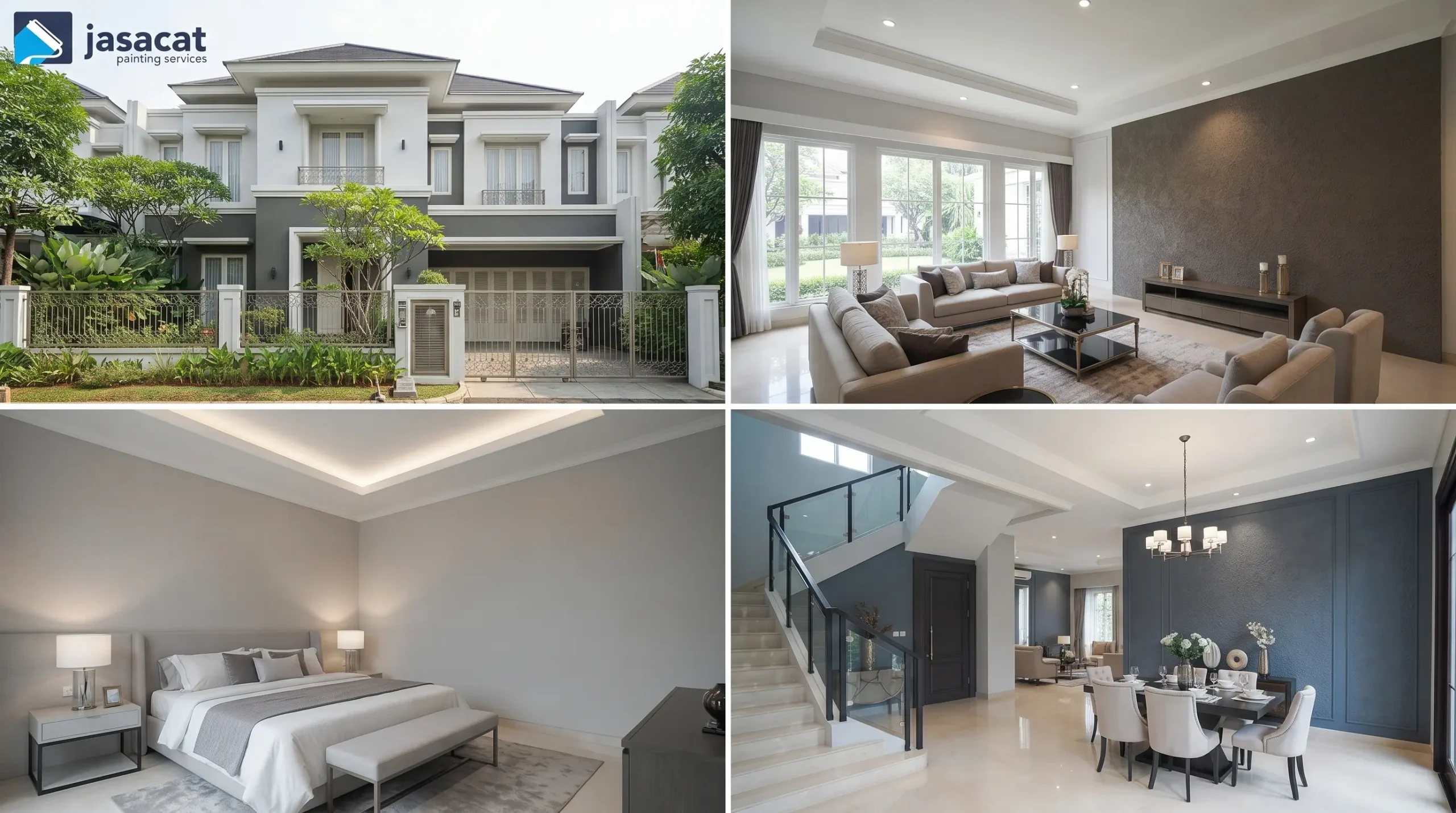 Finishing Elegan Pengecatan Rumah Gunawarman Elite