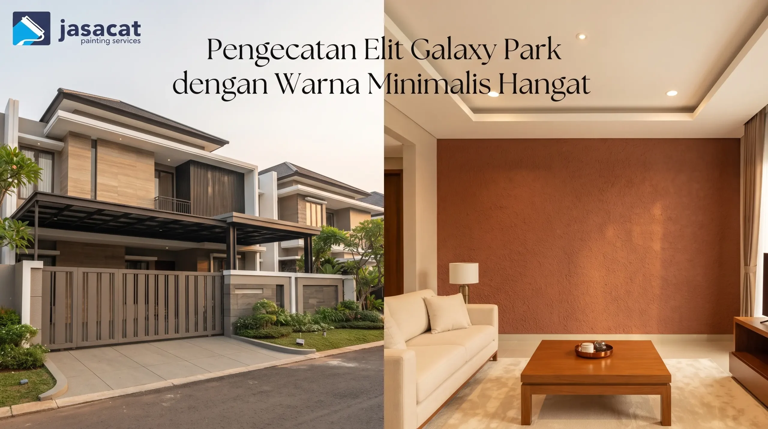 Pengecatan Elit Galaxy Park dengan Warna Minimalis Hangat