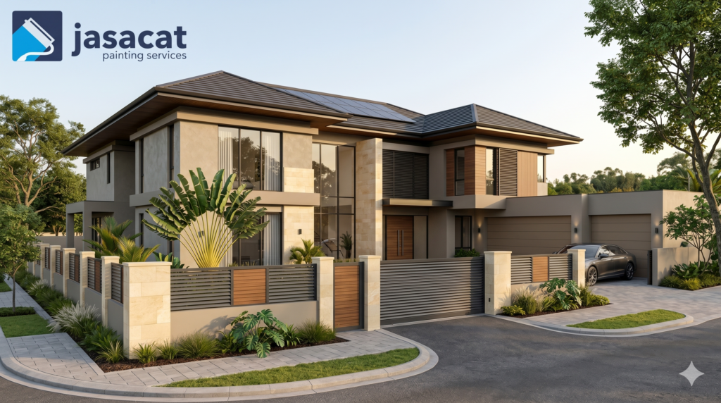 harga jasa cat exterior rumah