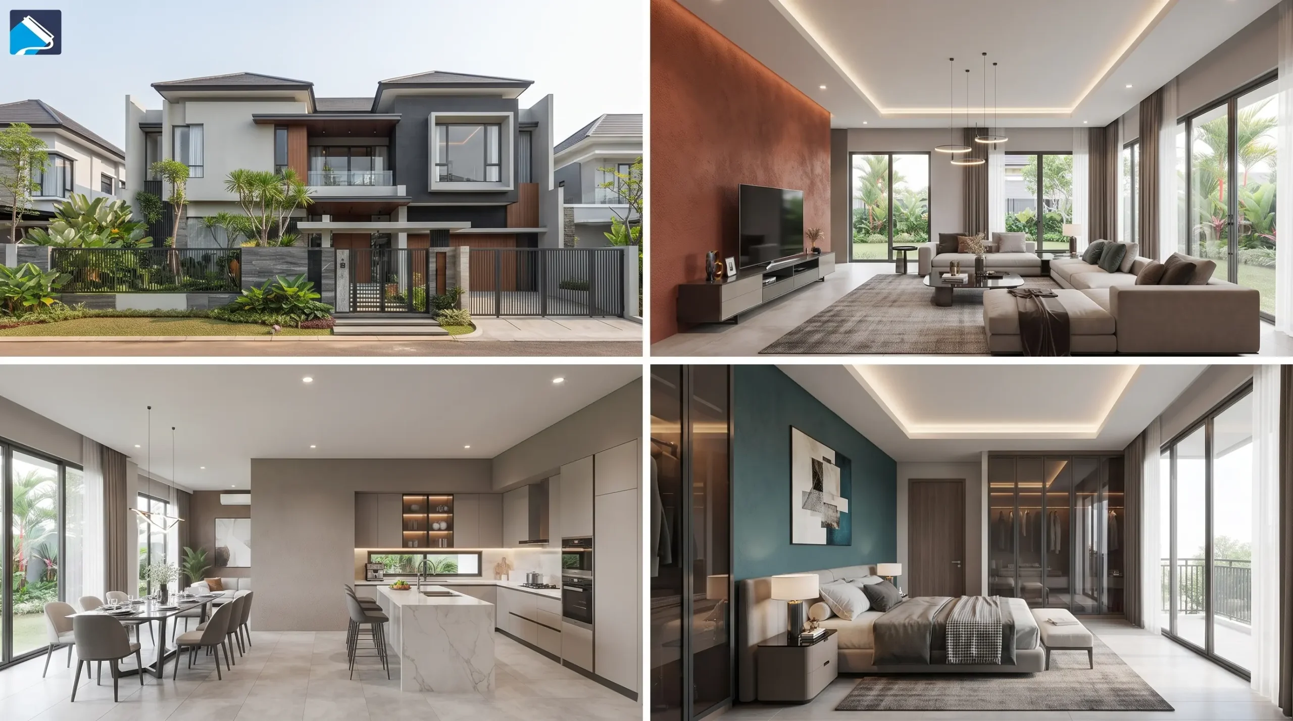 Jasa Cat Rumah Premium Tangerang Bergaya Modern