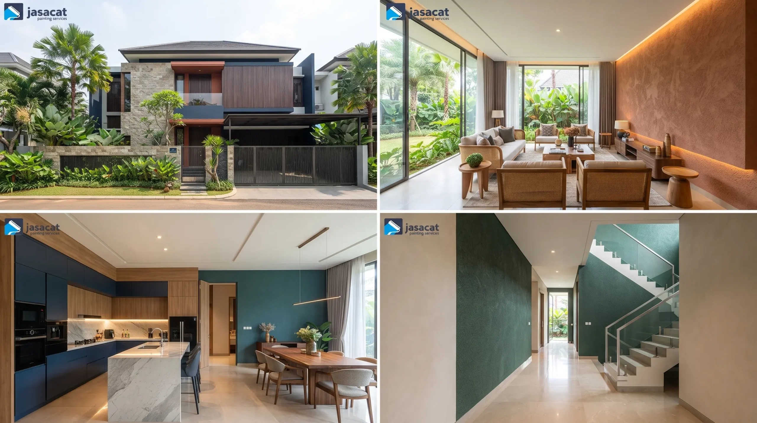 Gaya Tropis Modern dalam Cat Rumah Bangka Kemang