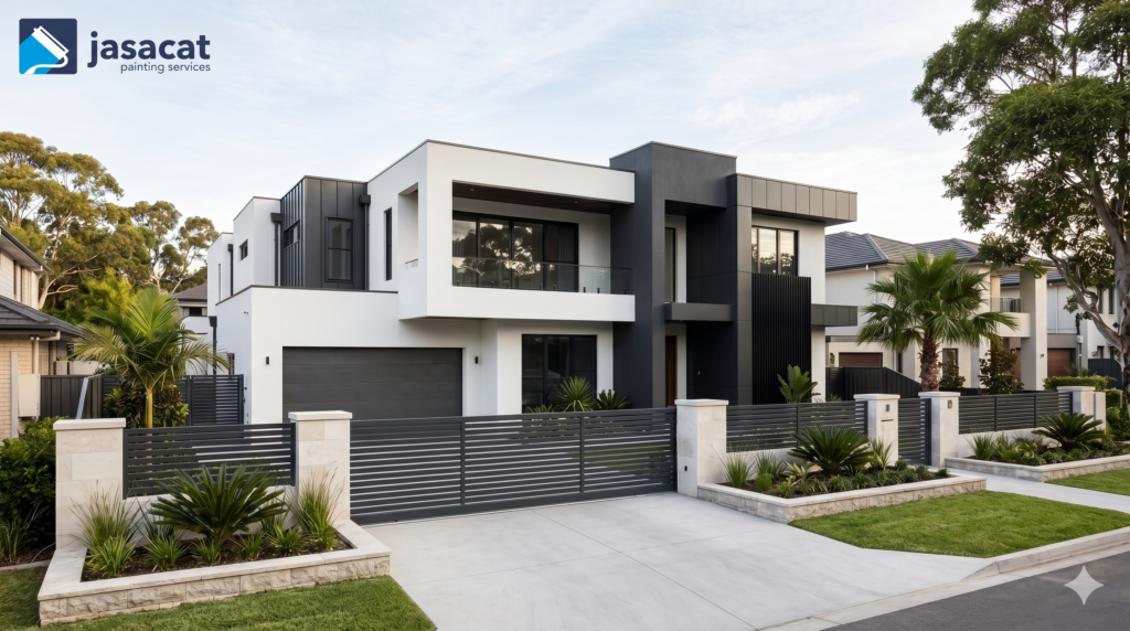 Jasa cat exterior rumah elite