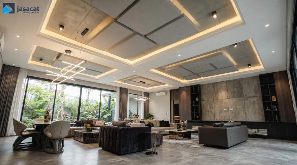 Jasa cat plafon gypsum modern