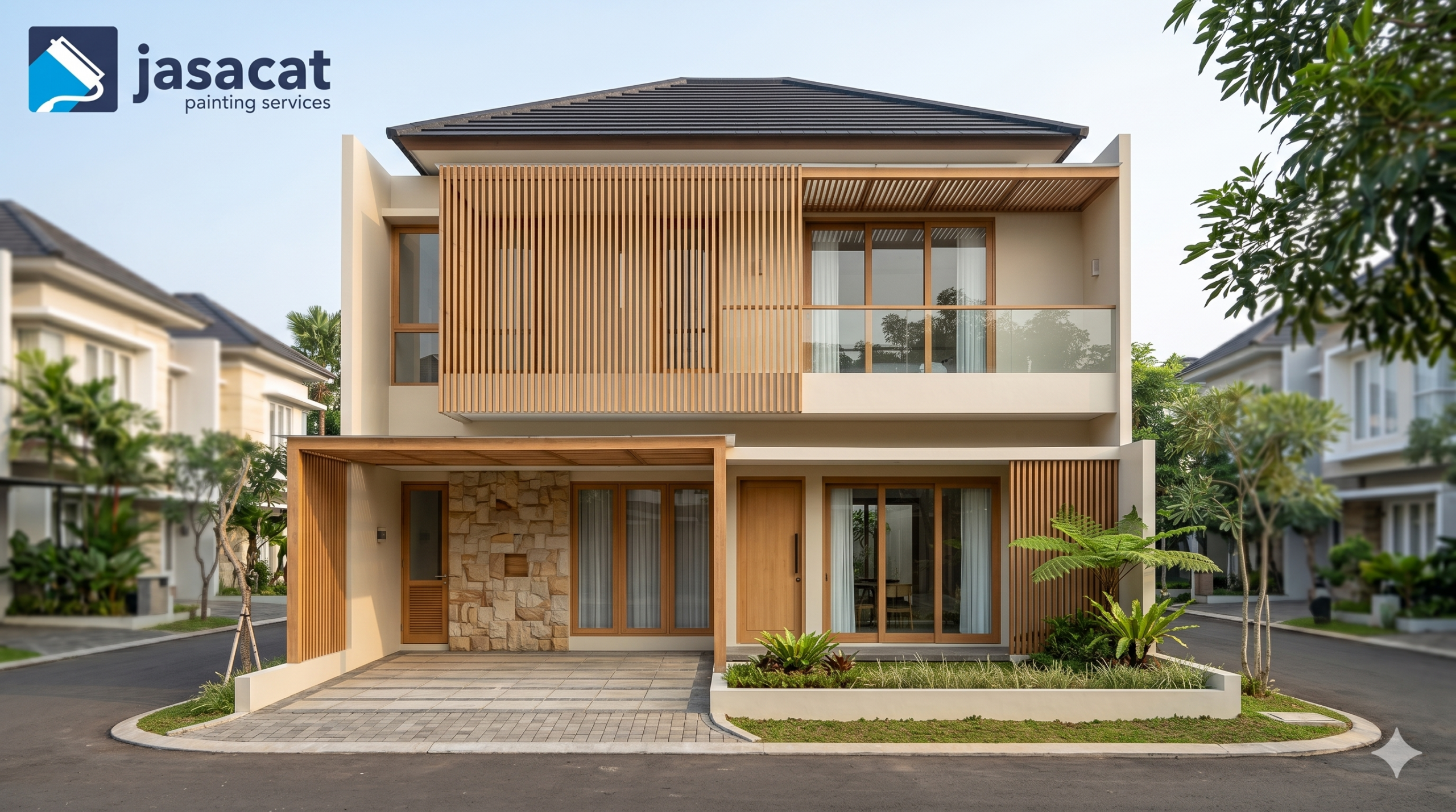 Cat Premium Rumah Alam Sutera dengan Finishing Rapi & Detail