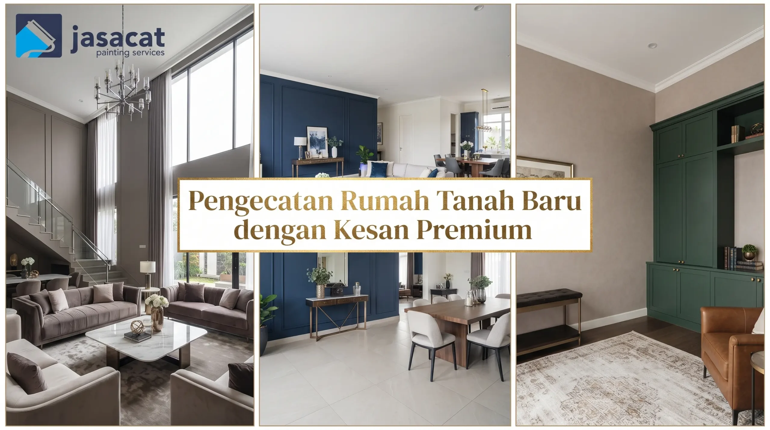 Pengecatan Rumah Tanah Baru dengan Kesan Premium