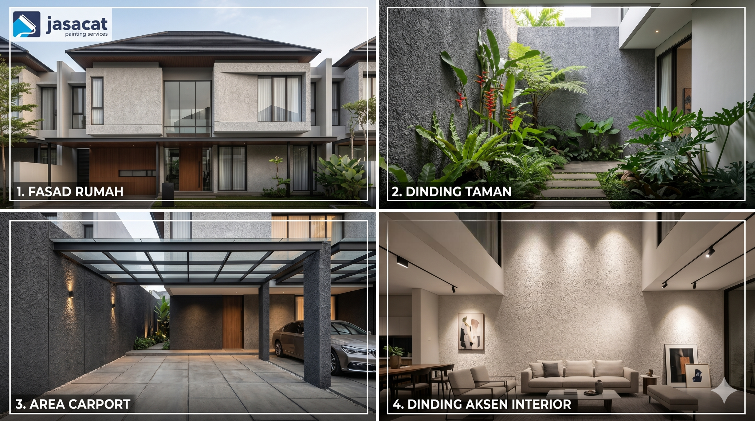 Jasa Kamprot Dinding Rumah Modern Hasil Estetik