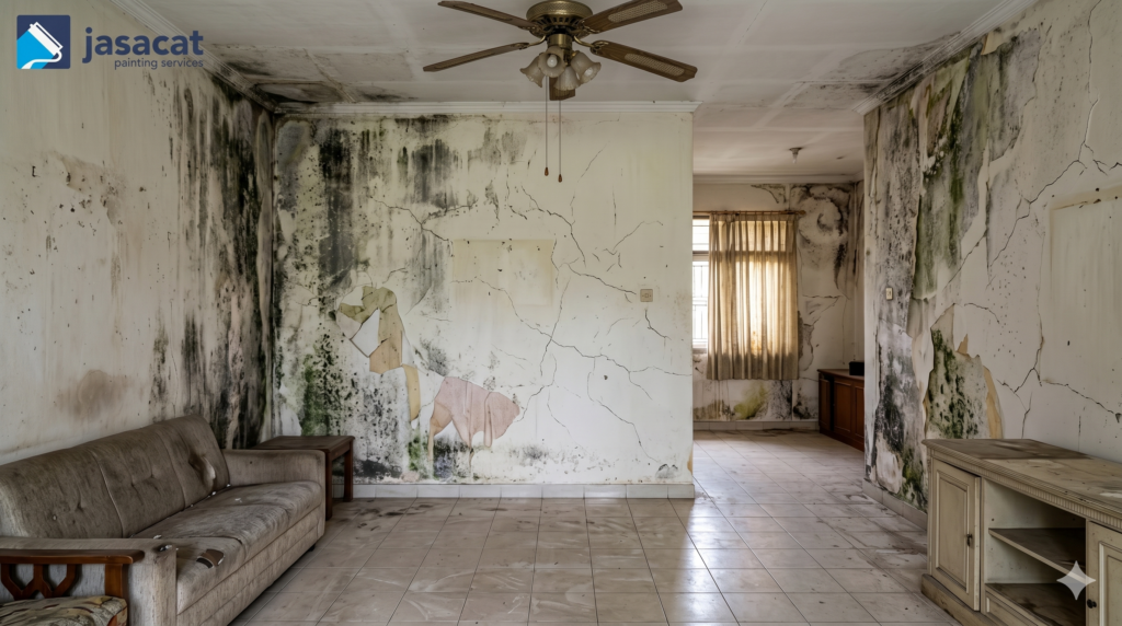 cara memperbaiki cat rumah mengelupas