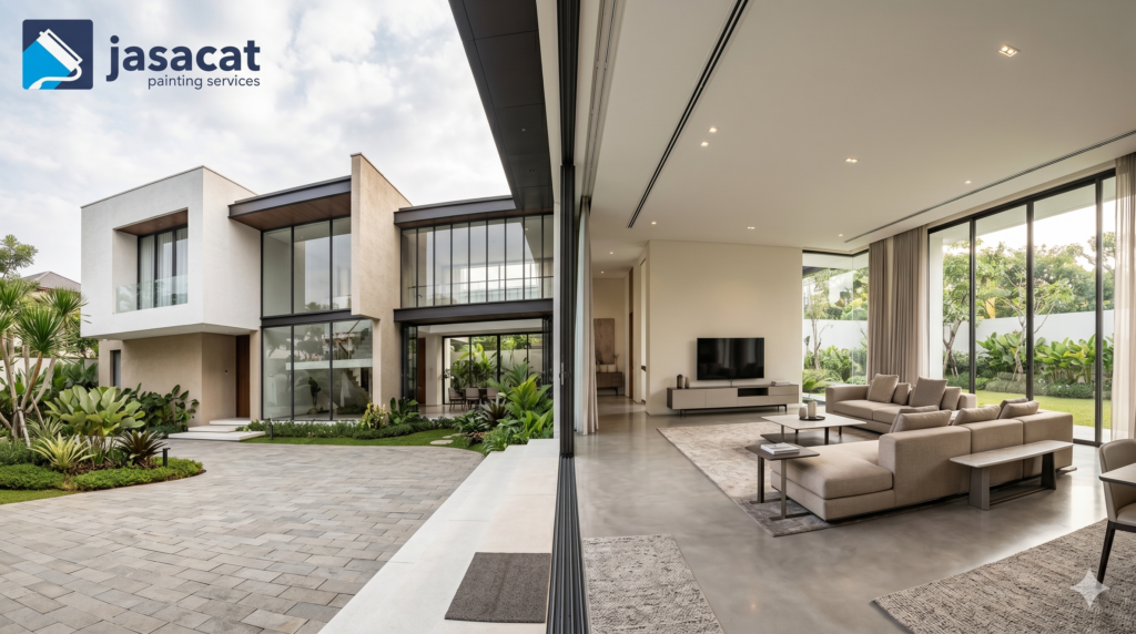 Jasa cat rumah modern Jakarta