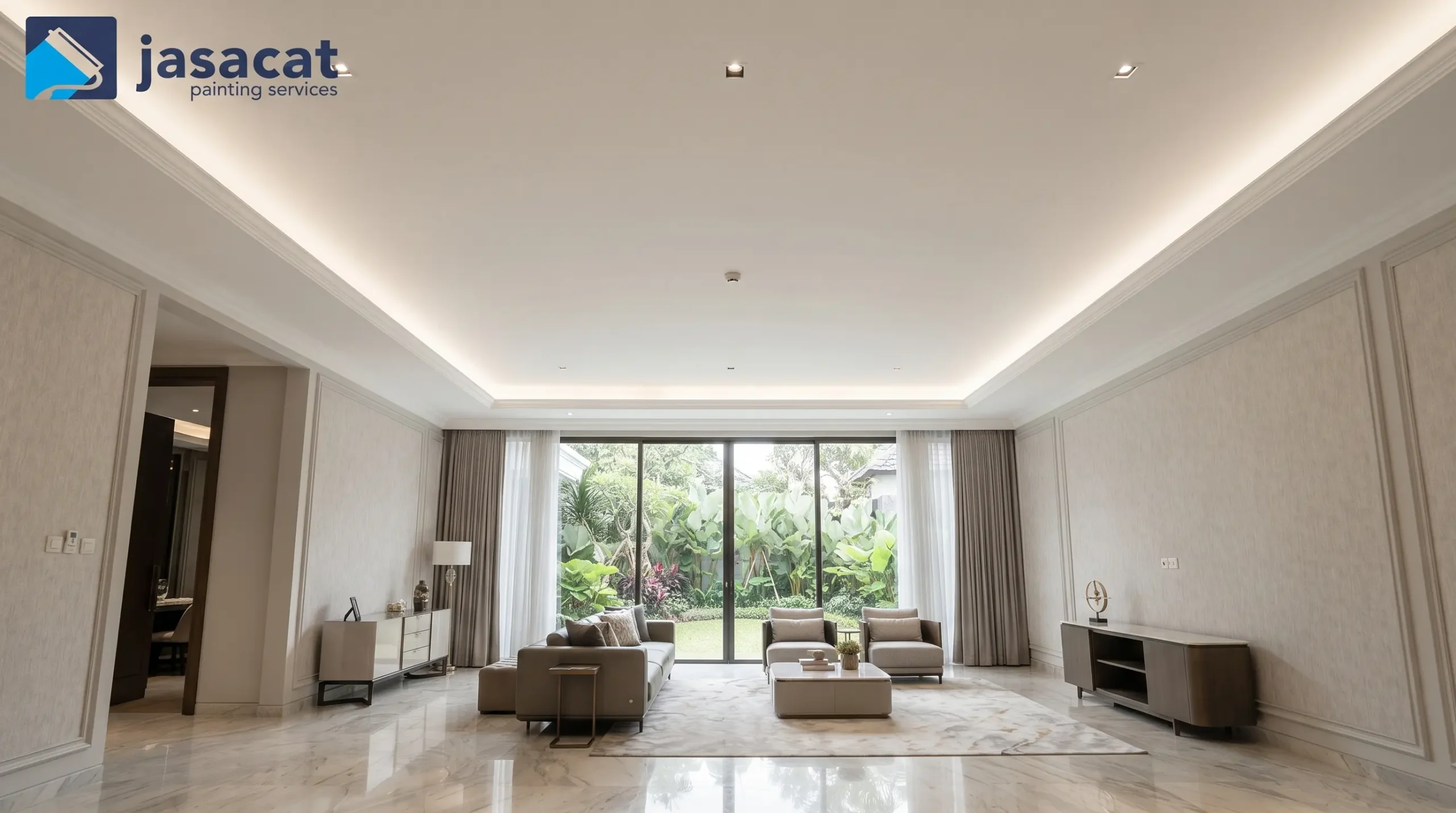 Jasa Cat Plafon Gypsum Premium Finishing Halus