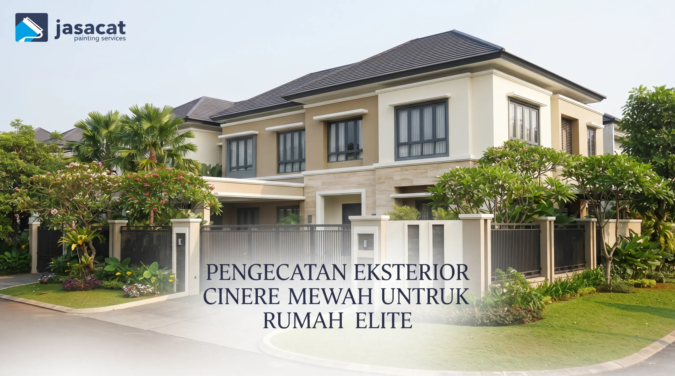 Pengecatan eksterior Cinere mewah untuk rumah elite